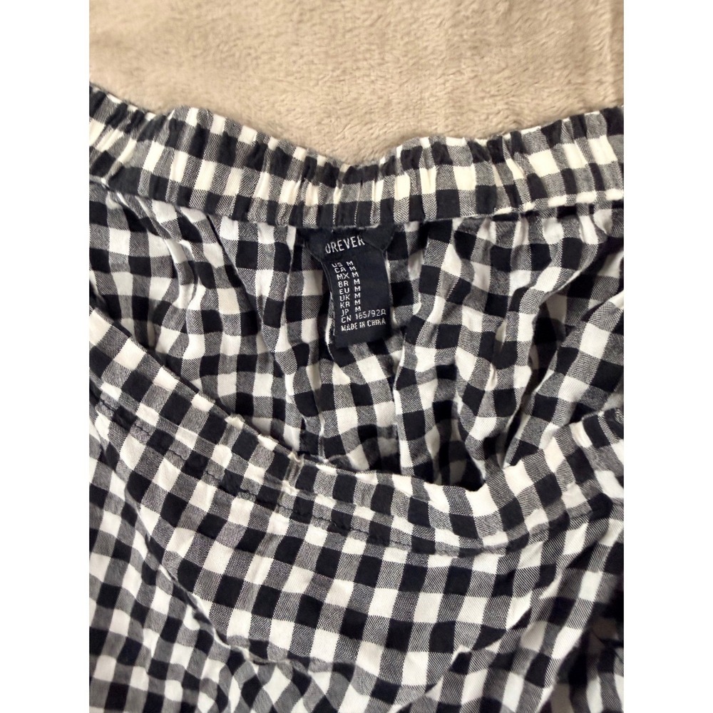 Forever 21 Womens Medium Gingham Off The Shoulder Crop Top Coastal Cowgirl - Picture 3 of 4
